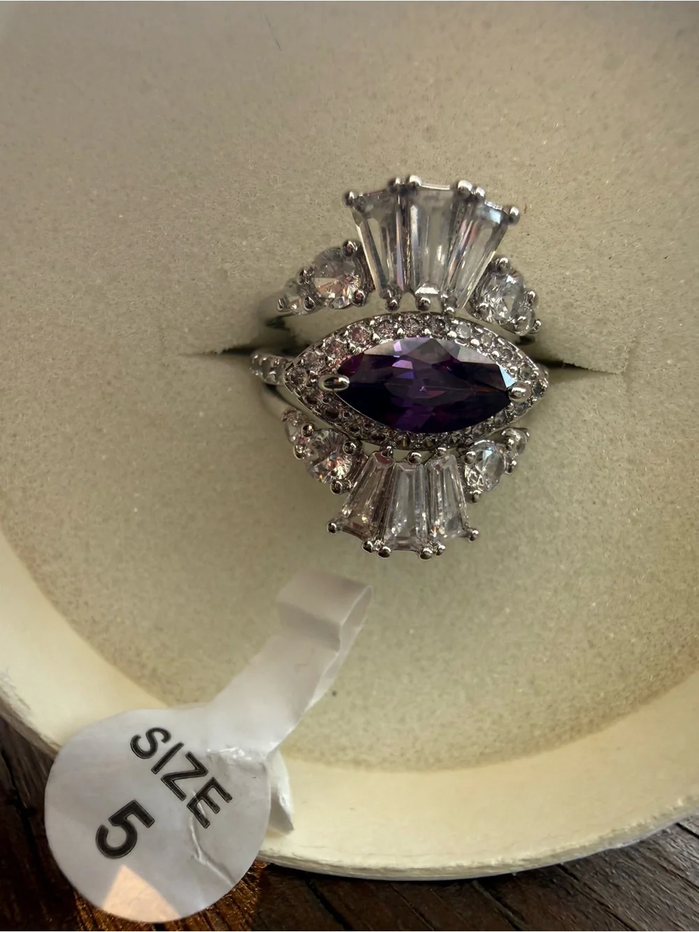 Bomb Party Ring Lymphoma Awareness Always A Warrior RBP6335 Size 5 New Amethyst